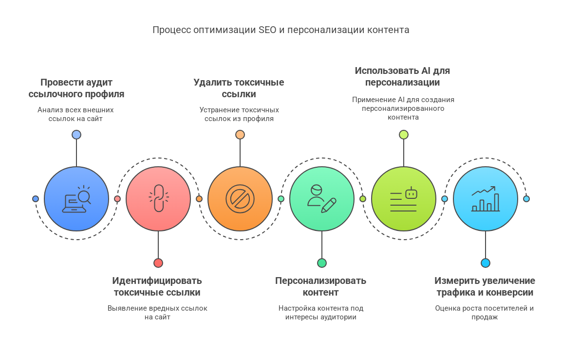 Персонализация контента начинается с чистоты ссылочного профиля - схема
